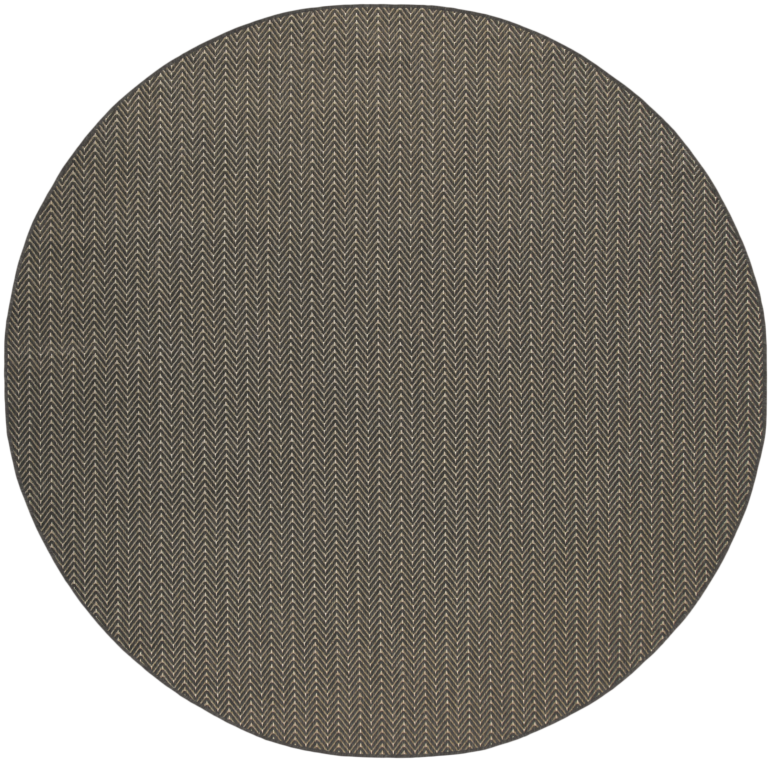 Nourison Horizon Indoor/Outdoor 8' x Round Charcoal Modern Rug