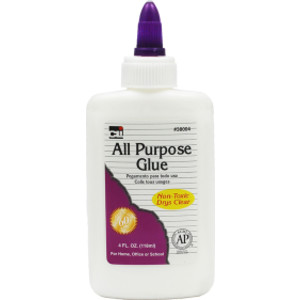 All-Purpose School Glue, AP Certified, 4 oz. Bottle, White, 1 Each