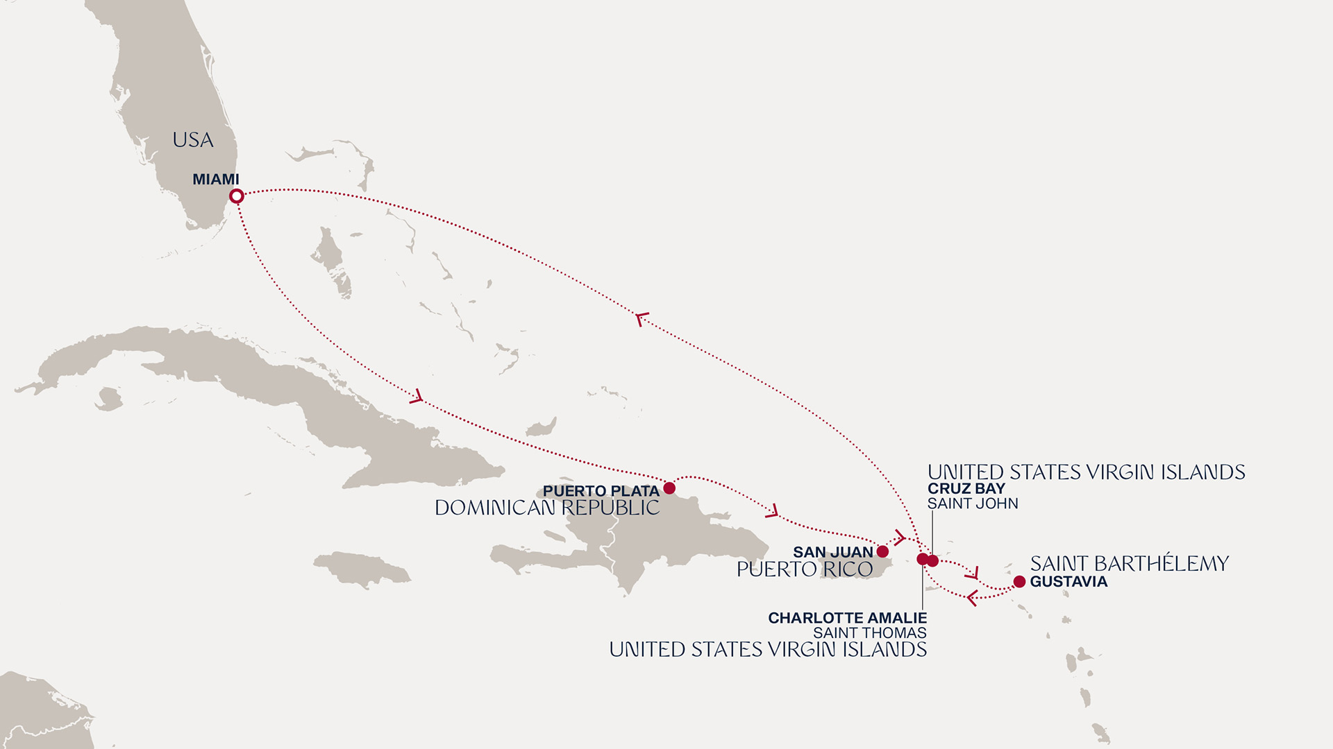 Itinerary map