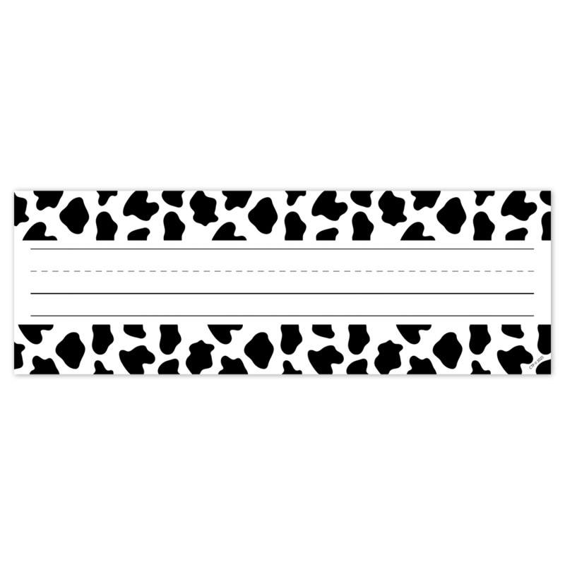 Farm Friends Cow Print Name Plates, Pack of 36
