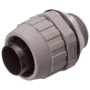 Liquid Tight Connector, Nylon, Straight, Gray, 1/2 in.
