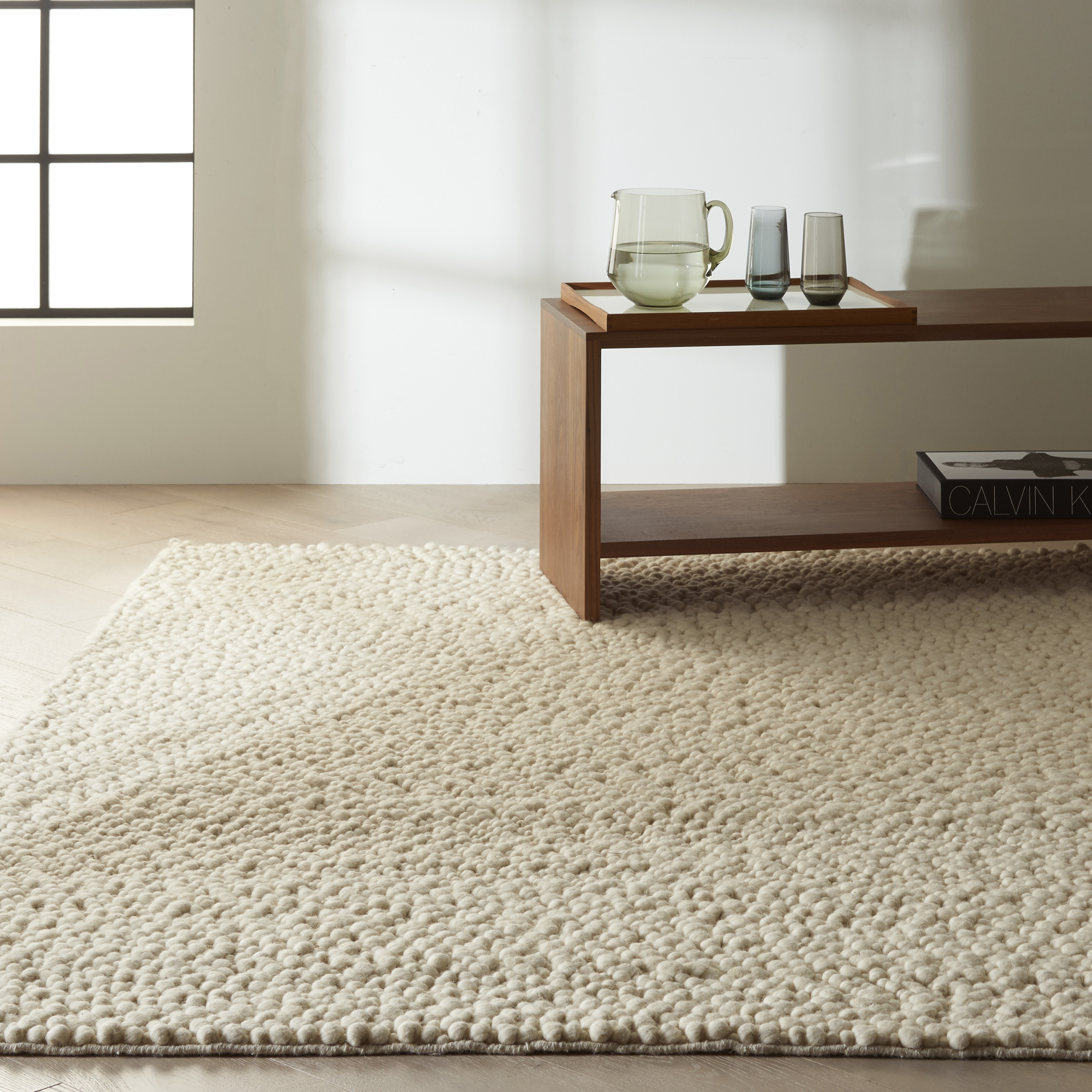 Calvin Klein Riverstone 4' x 6' Ivory Farmhouse Indoor Rug