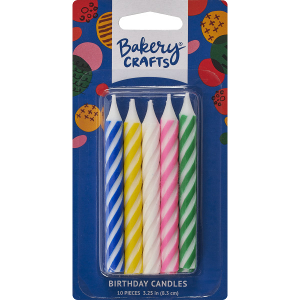 Candy Stripe Assortment Smooth & Spiral Candles