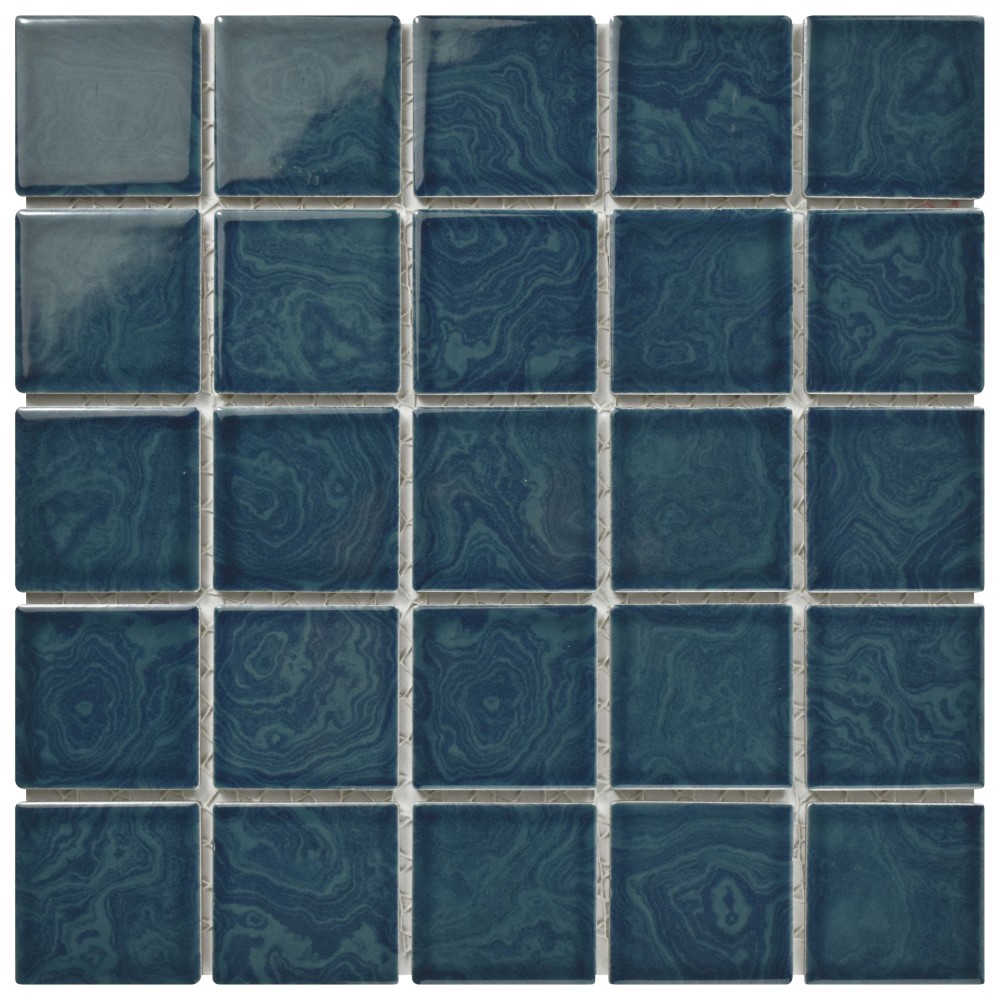 Sample – Resort Coral Blue Porcelain Mosaic Tile