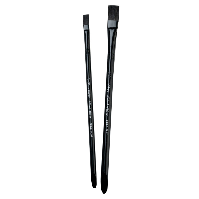 Black Velvet Square Wash Brushes, Set of 2
