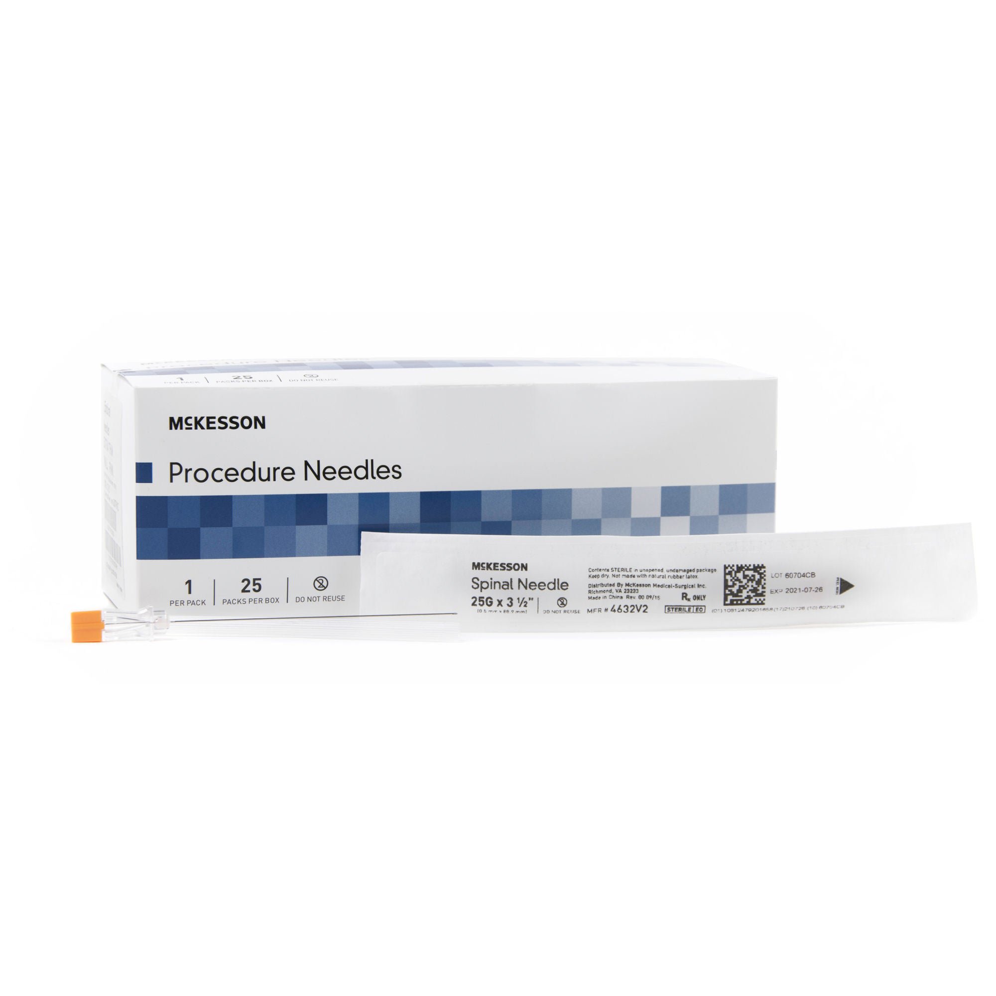 McKesson Spinal Needle, 25 Gauge, 3-1/2 Inch