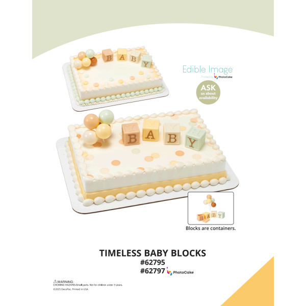 Timeless Baby Blocks The Magic of Cakes® PhotoCake® Enhanced Background and Icing Page