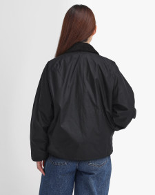 Women's Transport Waxed Jacket Black-Modern