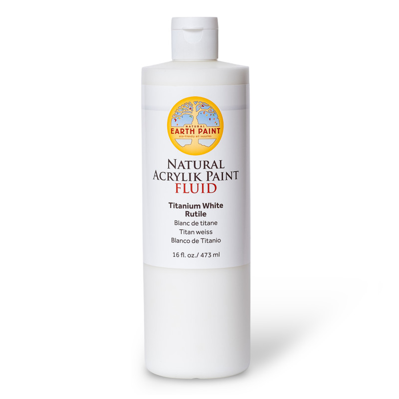 Natural Fluid Acrylik Paint, 16 oz, Titanium White Rutile