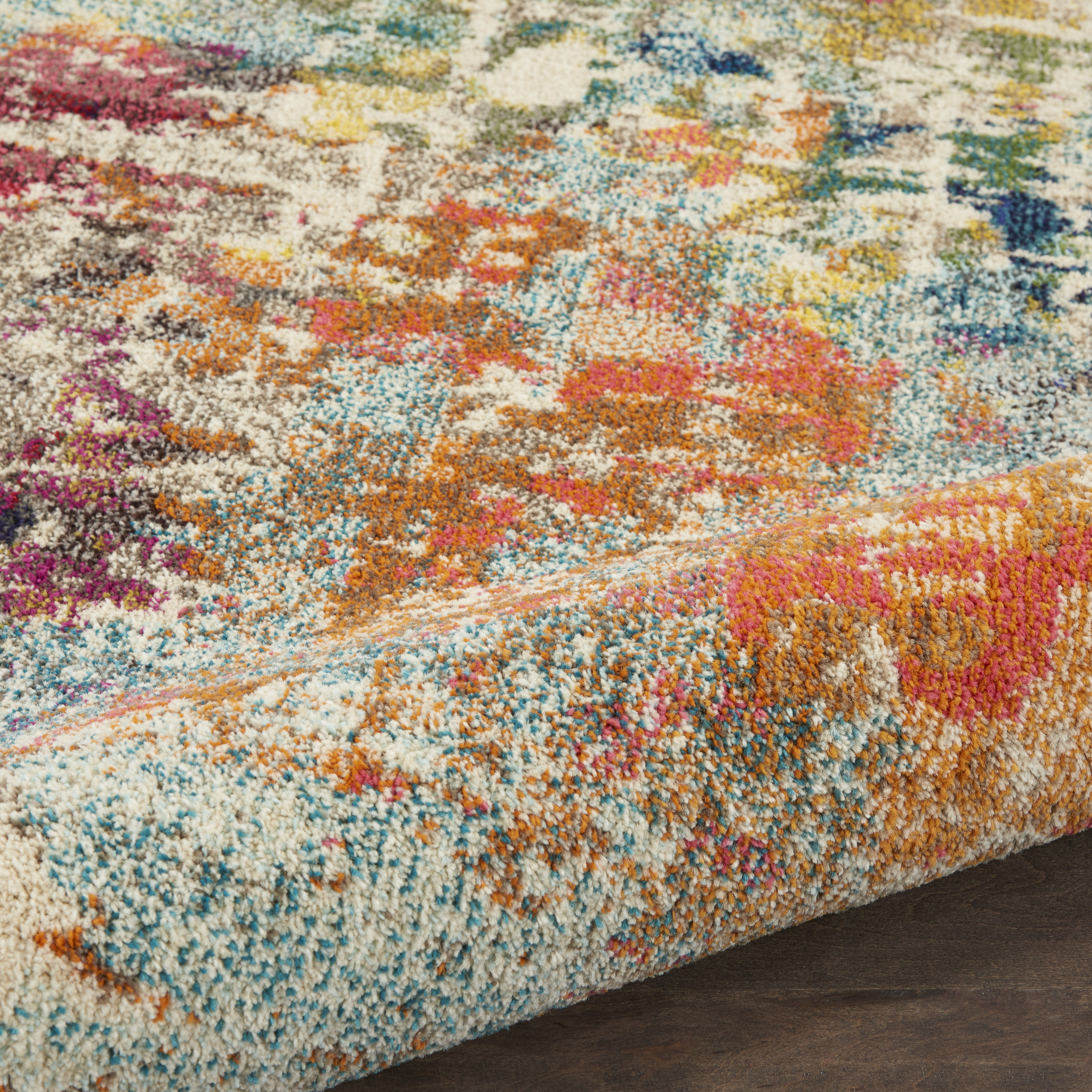 Nourison Celestial 6'7" x 9'7" Pink Multicolor Modern & Contemporary Indoor Rug