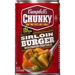 Campbell’s® Chunky® Soup, Sirloin Burger With Country Vegetables Beef Soup, 18.8 oz Can