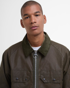 Re-Engineered Short Bedale Waxed Jacket Beech