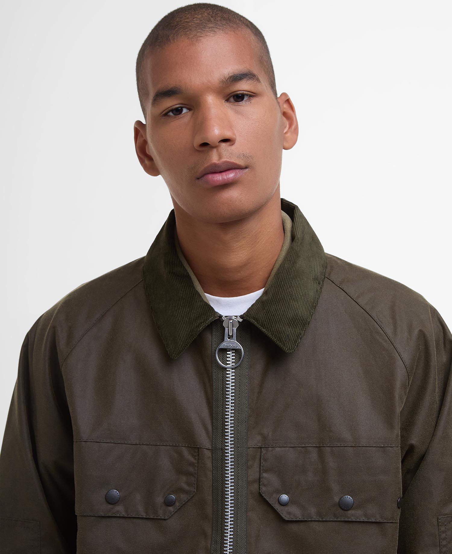 Re-Engineered Short Bedale Waxed Jacket image number 3