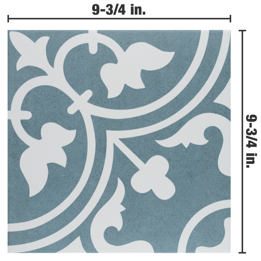 Arte Sky 9-3/4 in. x 9-3/4 in. Porcelain Floor and Wall Tile