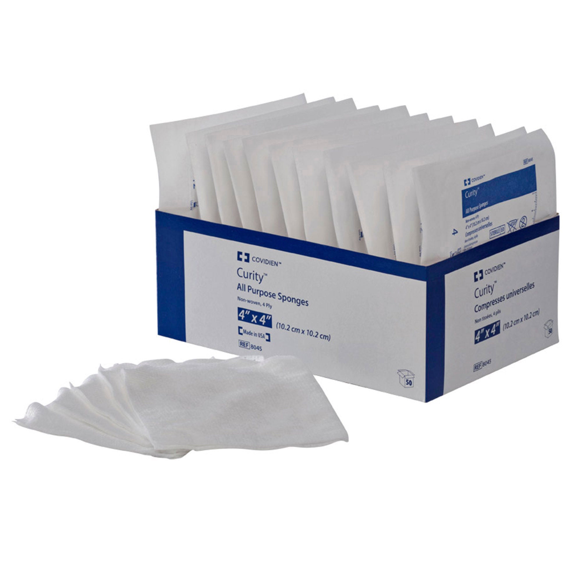 Curity™ Sterile Nonwoven Sponge, 4 x 4 Inch, Four-Ply