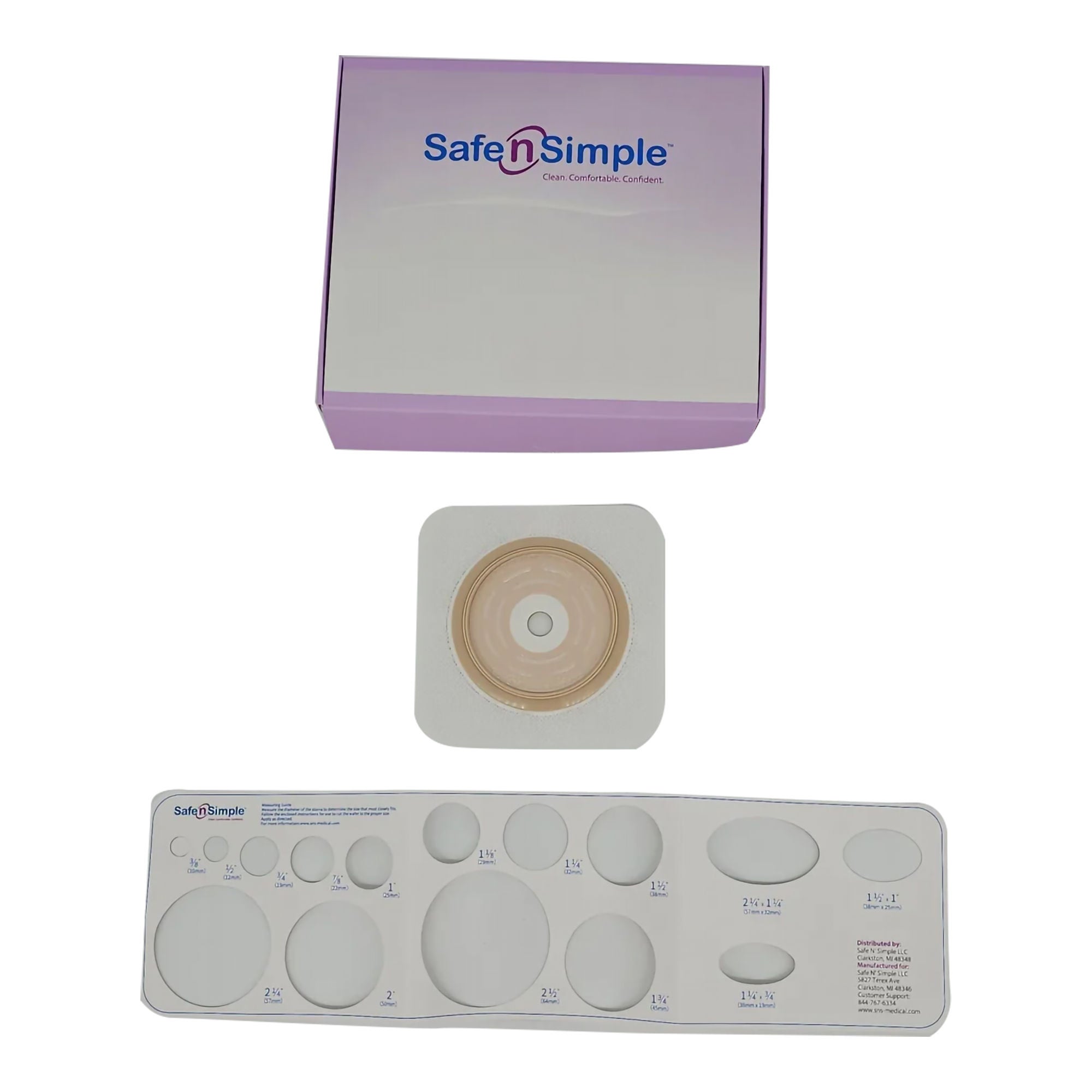 Safe N Simple BARRIER, OSTOMY 2PC EXT TAPE COLLAR WHT 2 3/4" (5/BX 8BX/CS)