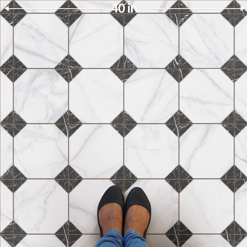 Merzoni Yard Marquina 17-7/8 in. x 17-7/8 in. Porcelain Floor and Wall Tile