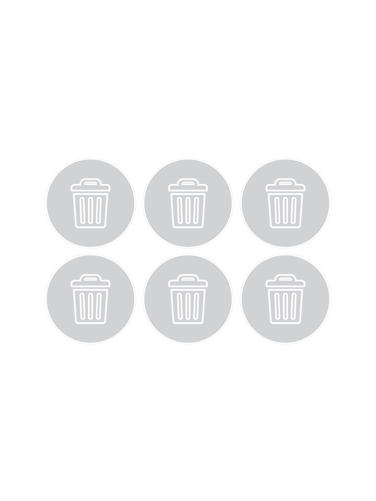 SPECTRUM (6 Pack) – Label – Waste – Clear-White