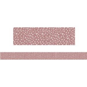Classroom Cottage Vintage Rose Dots Straight Border Trim, 35 Feet