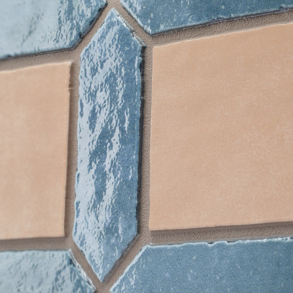 Sample – Picket Arendel Blue with Terra Square Porcelain Floor and Wall Tile