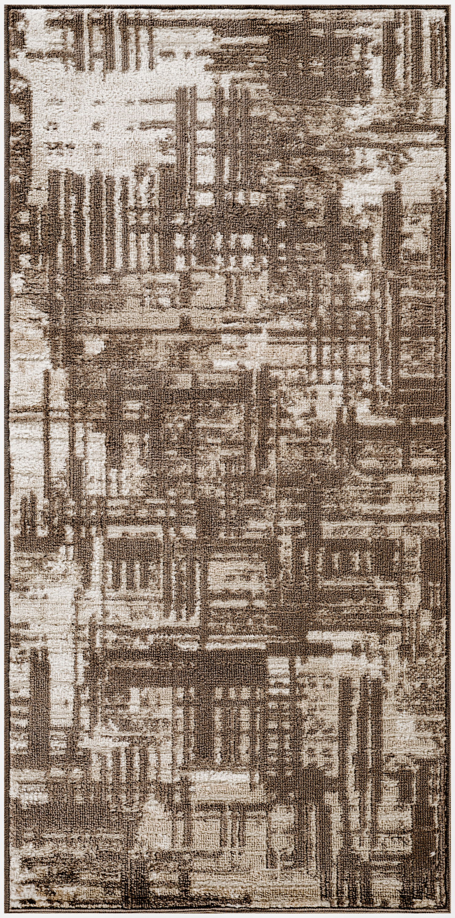Nourison Dekor 2' x 4' Brown Modern Indoor Rug