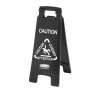 Rubbermaid Commercial, Executive Series, Multilingual Caution, Wet Floor Sign, Black, 26"