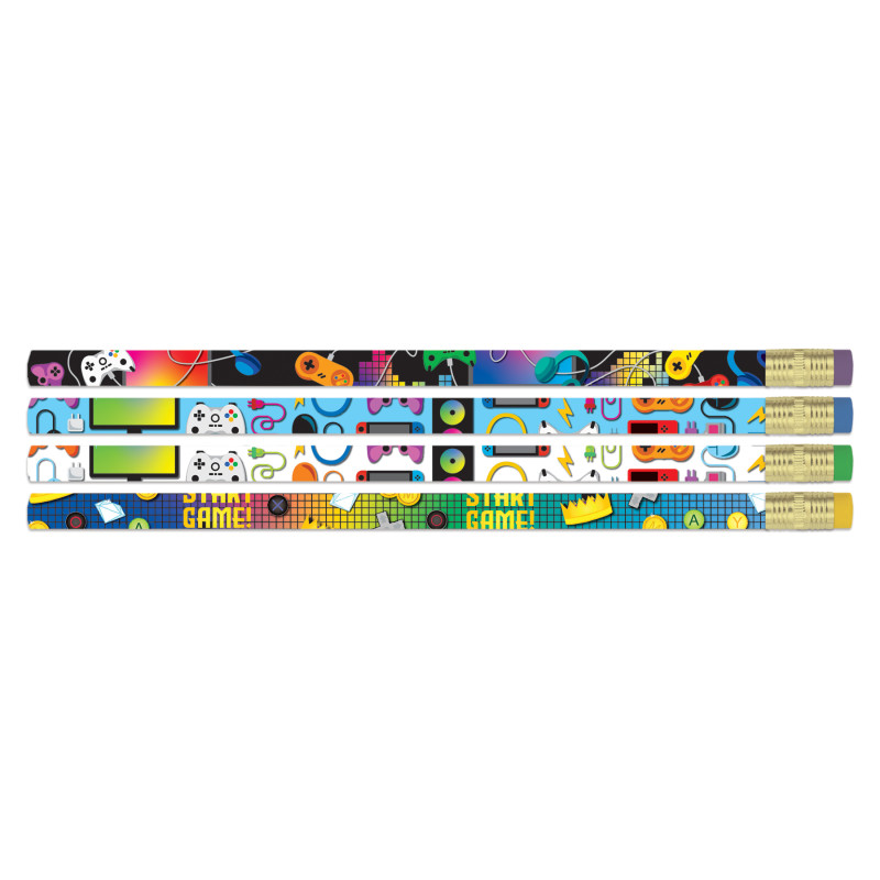 Game On Pencils, 12 Per Pack, 12 Packs