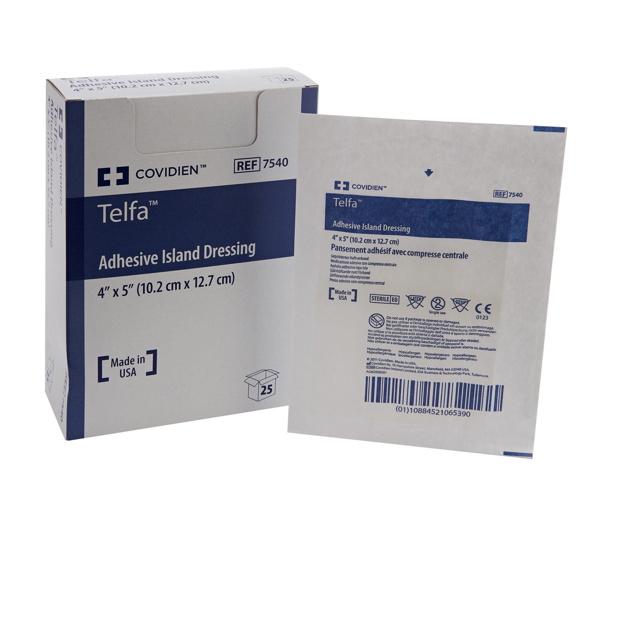 Telfa™ White Adhesive Dressing, 4 x 5 Inch