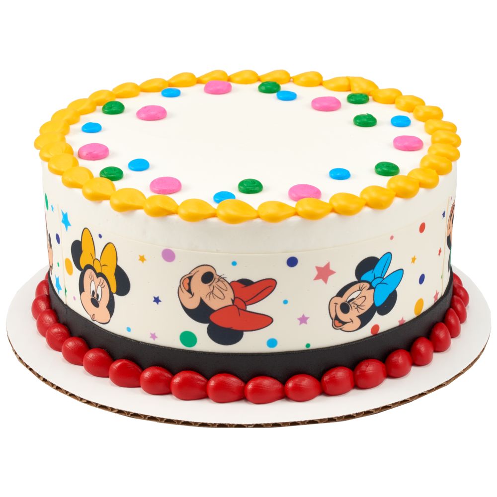 Image Cake Minnie Mouse Dots and Stars