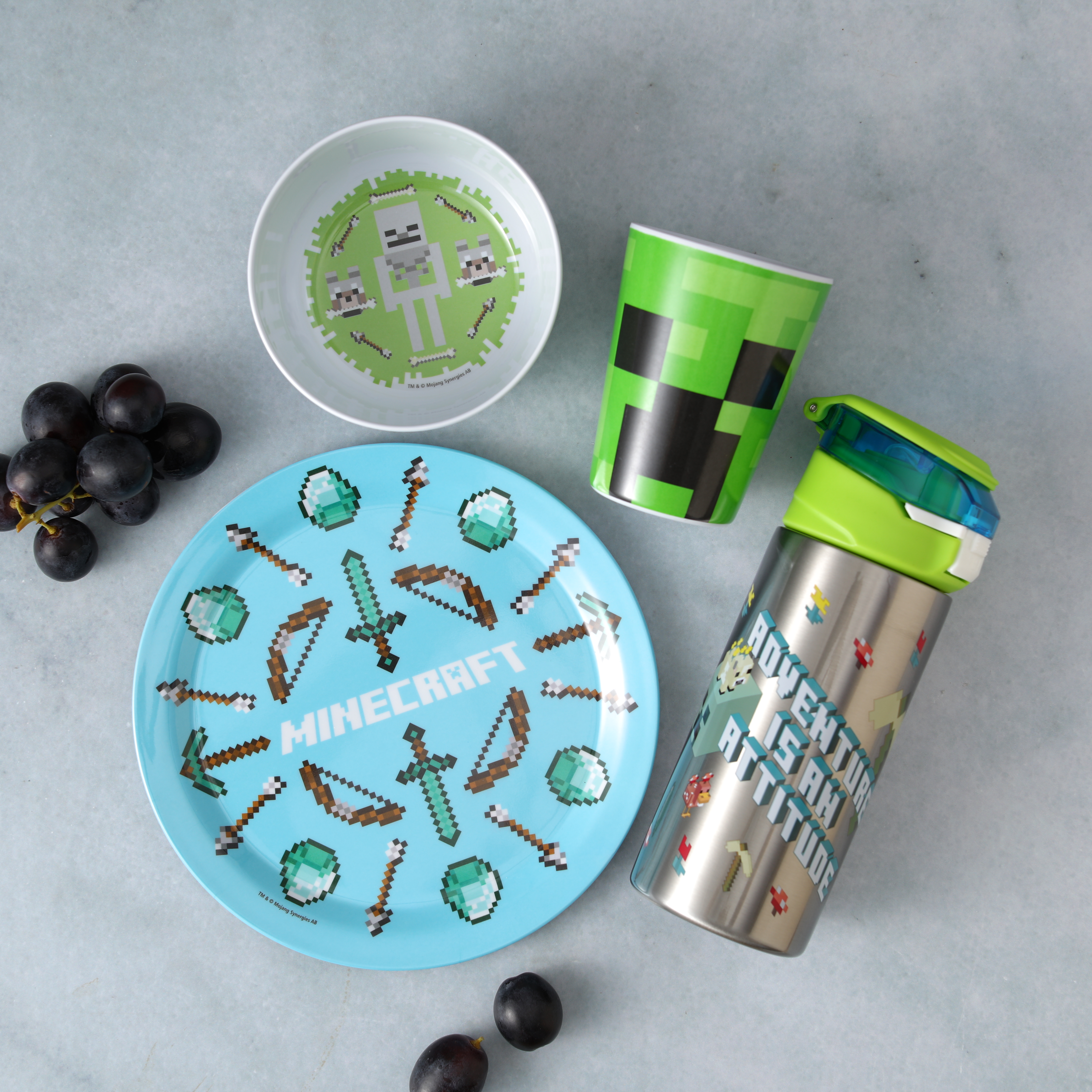 Minecraft Kid’s Dinnerware Set, Favorite Minecraft Characters, 3-piece set slideshow image 8 Minecraft Kid’s Dinnerware Set, Favorite Minecraft Characters, 3-piece set slideshow image 8