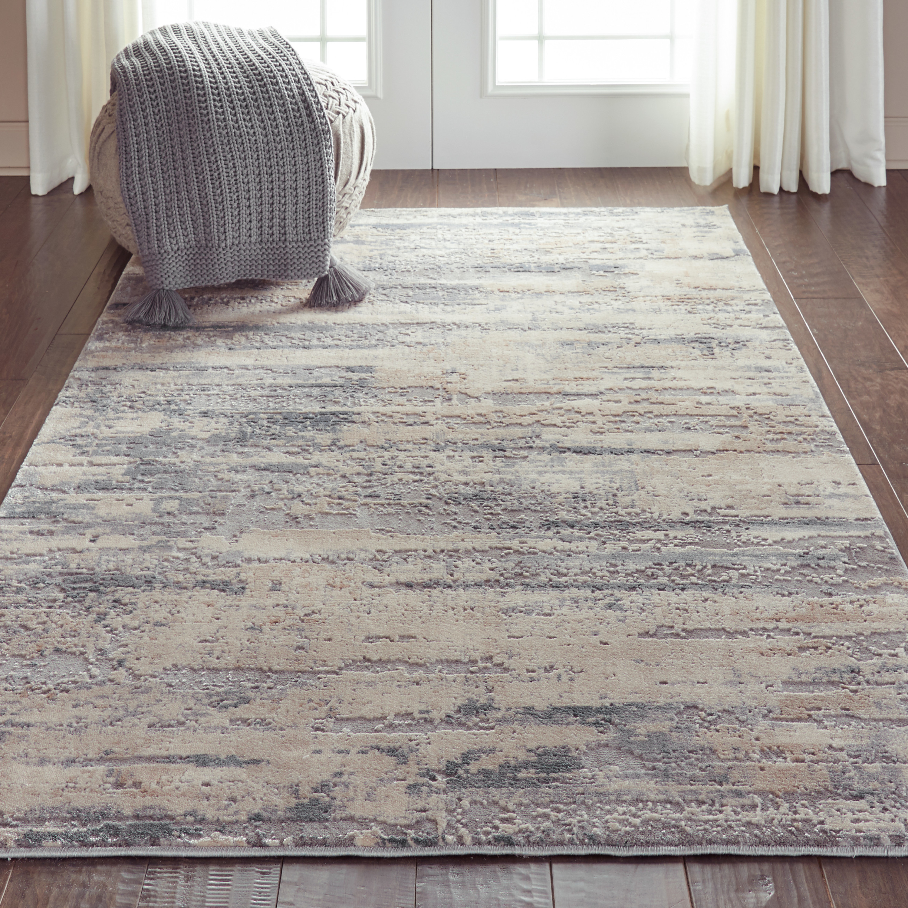 Nourison Rustic Textures 3'11" x 5'11" Beige Grey Modern Indoor Rug