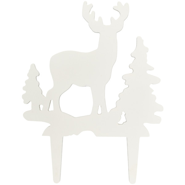 Deer and Pine Trees Gum Paste Layon
