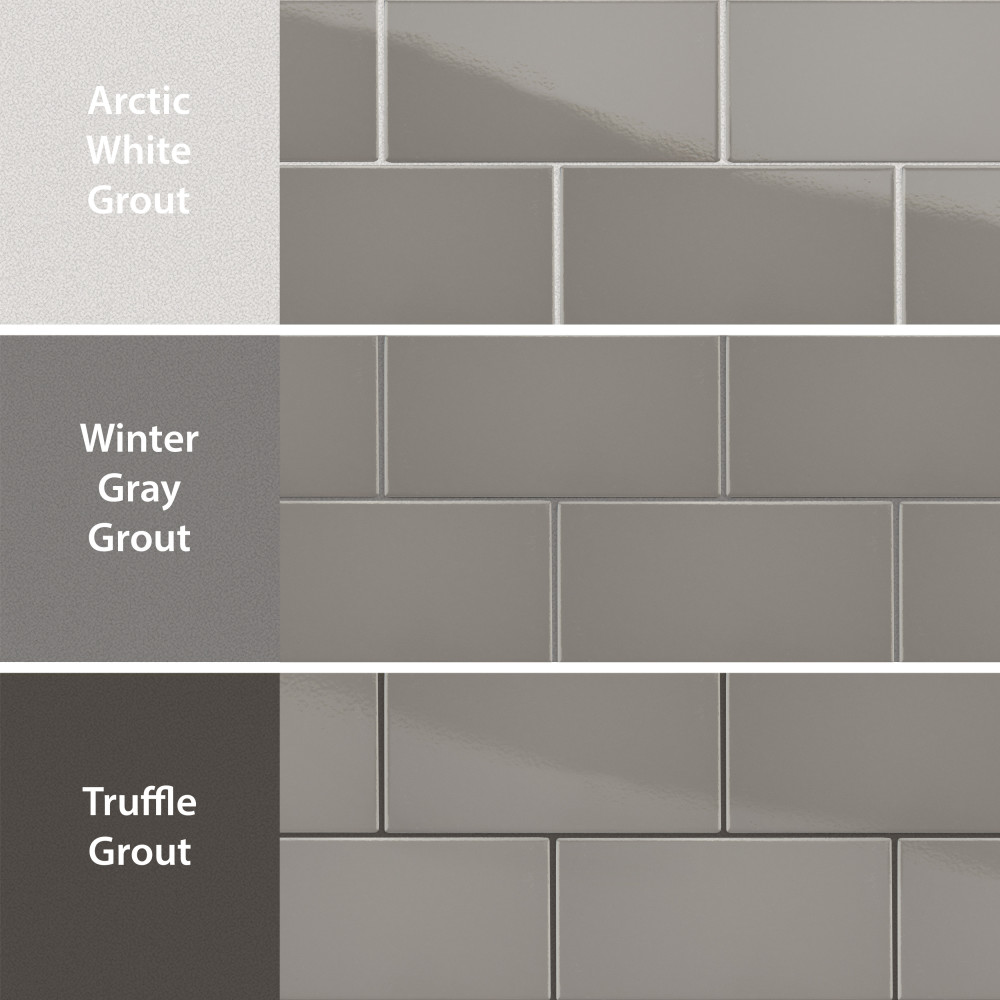 Piscina Glossy Dark Grey with BioTech 9-5/8 in. x 19-1/2 in. Porcelain Floor and Wall Tile
