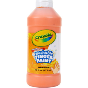 Washable Finger Paint, Orange, 16 oz