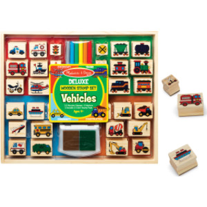 Deluxe Wooden Stamp Set - Vehicles