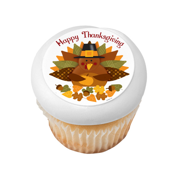 Happy Thanksgiving Turkey PhotoCake® Edible Image®