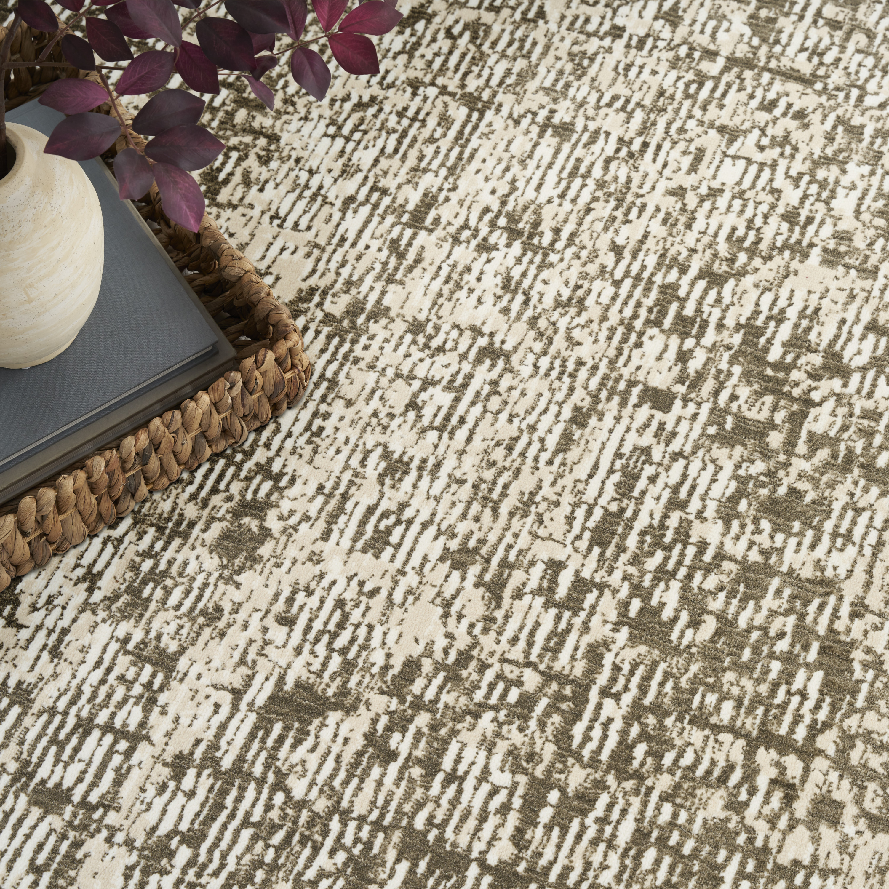 Nourison Soft Structure 9' x 12' Mocha Modern Indoor Rug