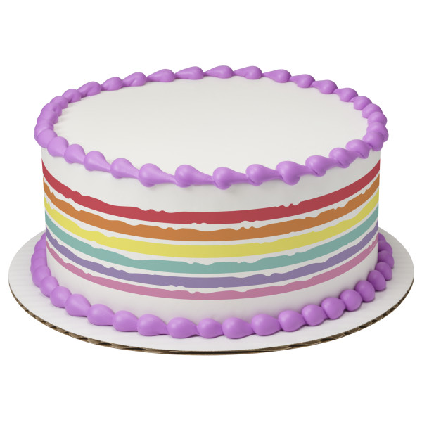 Pastel Rainbow PhotoCake® Edible Image® Strips