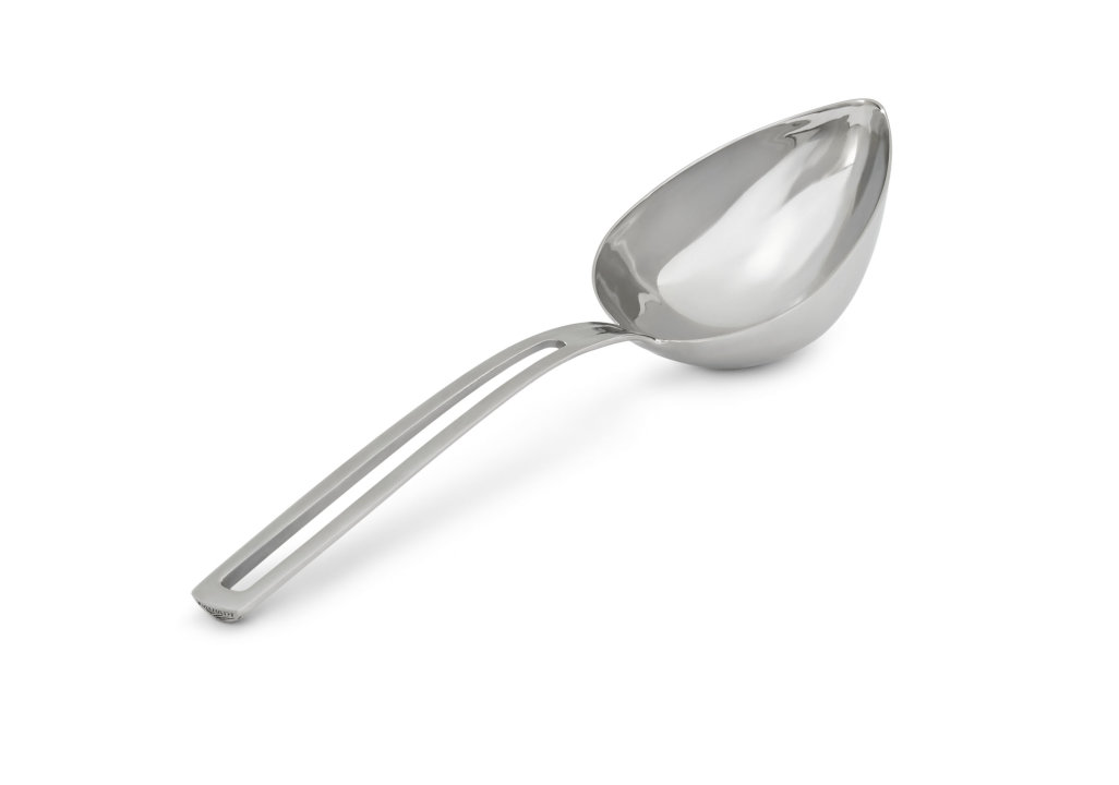 1-cup Miramar® contemporary stainless steel solid oval serving spoon