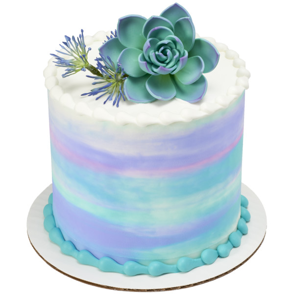 Purple Succulents - Red 3 Free Gum Paste Flowers