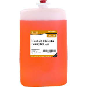 Hillyard, Citrus Fresh Antimicrobial Foam Soap, 2000 Series Dispenser 2 Liter Cartridge