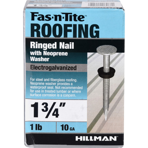 Fas-n-Tite Electro-galvanized Roofing Nail W/ Neoprene Washer | Roofing ...