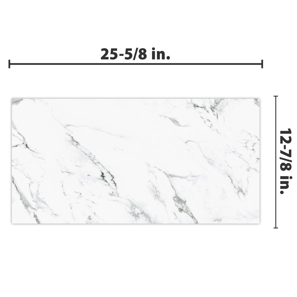 Timeless Calacatta 12-7/8 in. x 25-5/8 in. Porcelain Floor and Wall Tile