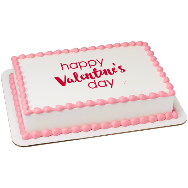 Valentine's Day Script PhotoCake® Edible Image®