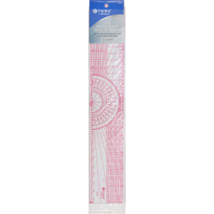 Beveled Protractor Ruler, 12", Transparent