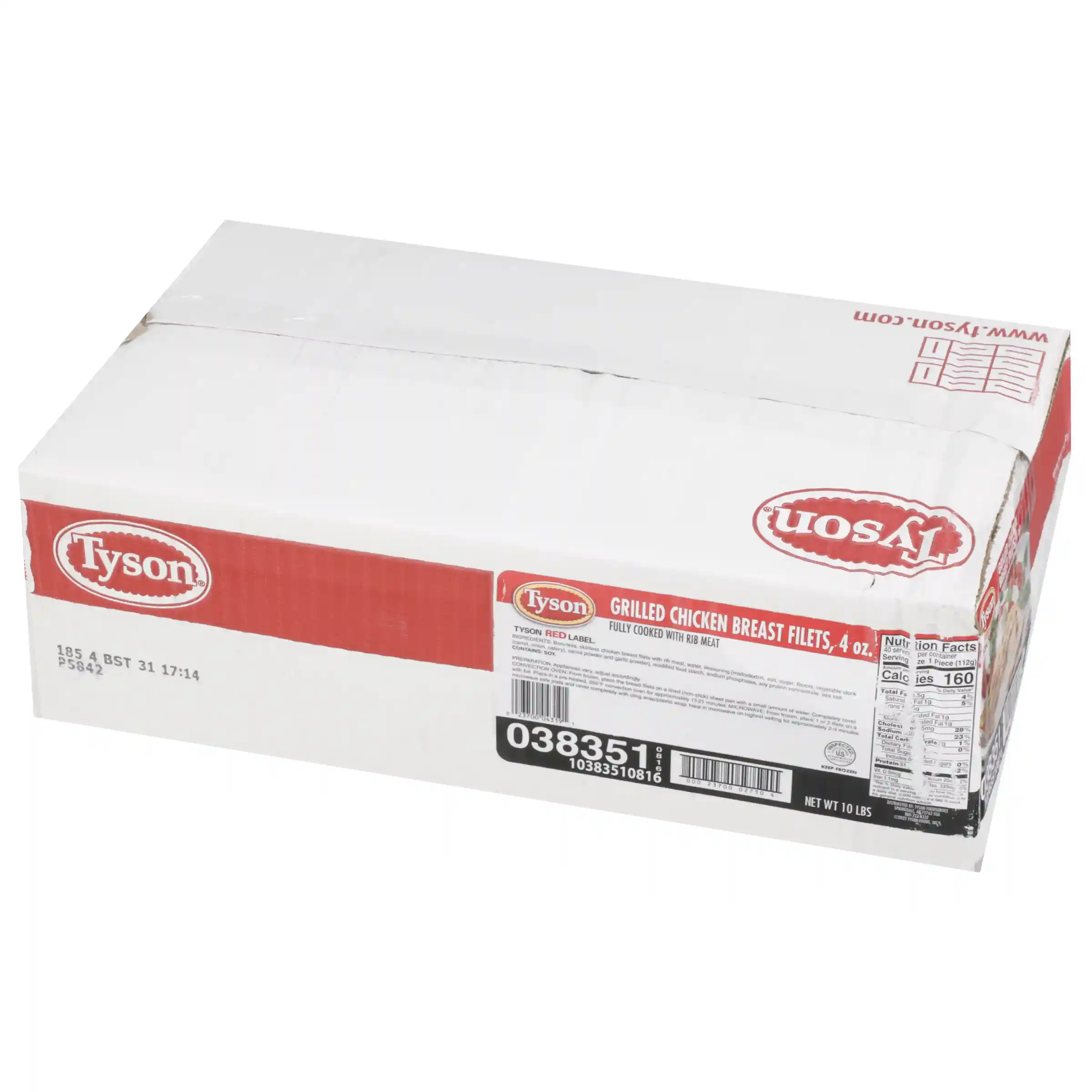 Tyson Red Label® Fully Cooked Unbreaded Grilled Chicken Breast Filets, 4 oz._image_5