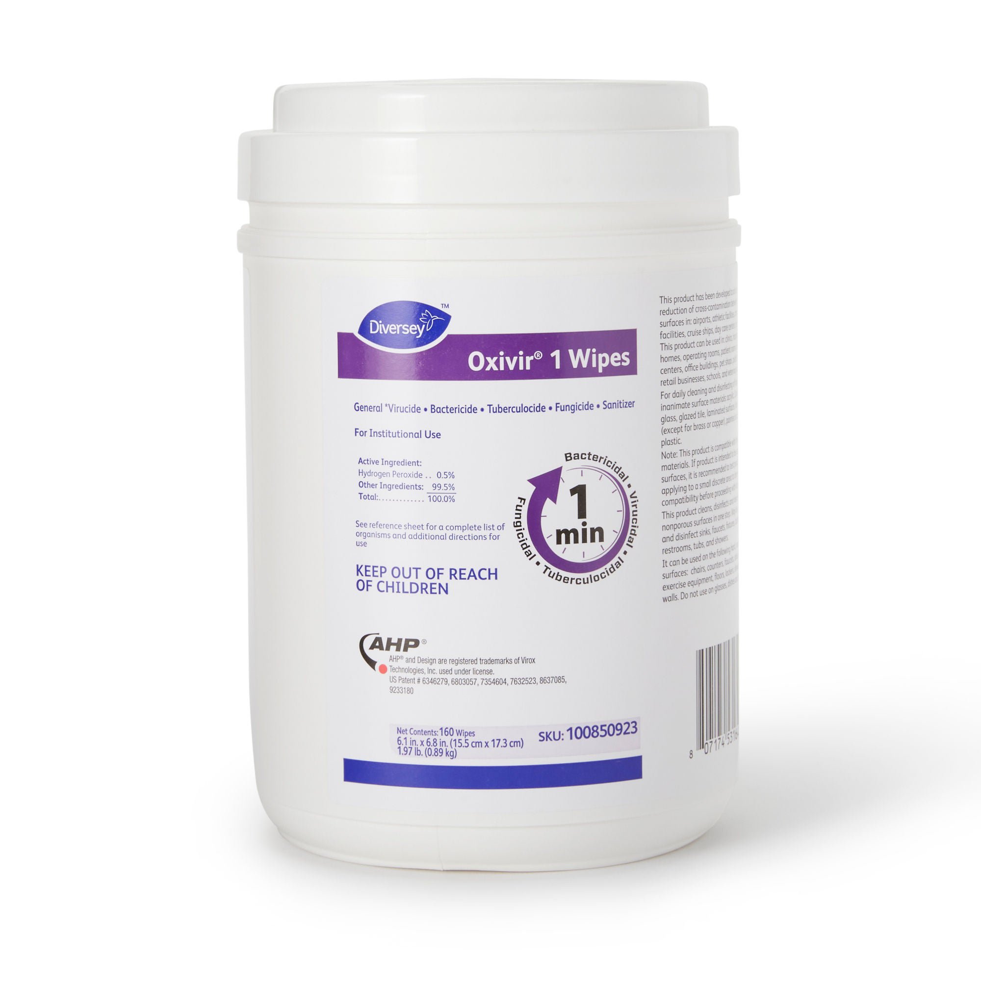Diversey™ Oxivir® 1 Hydrogen Peroxide Surface Disinfectant Wipes