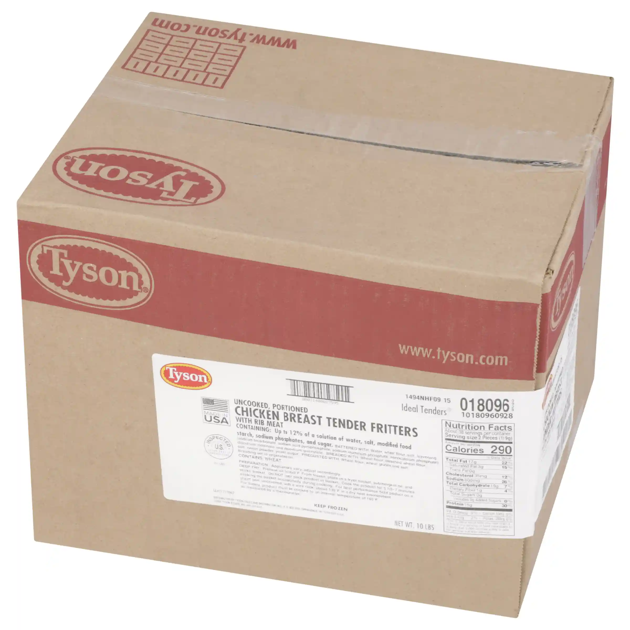 Tyson® Ideal Tenders® Uncooked Breaded Select Cut Chicken Tenders_image_5