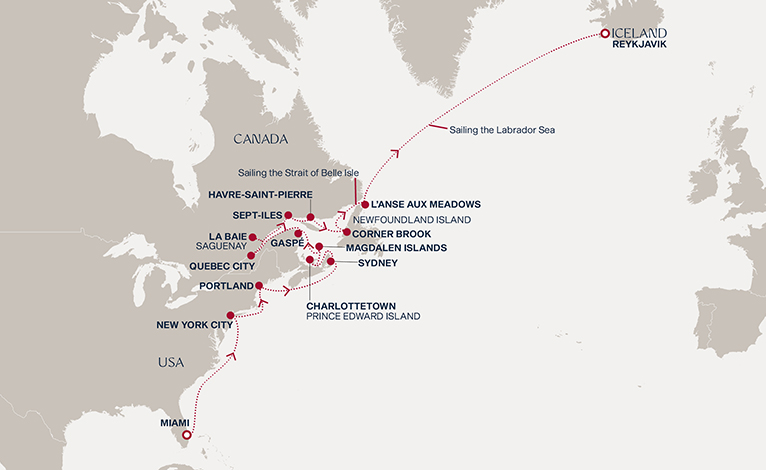Itinerary map
