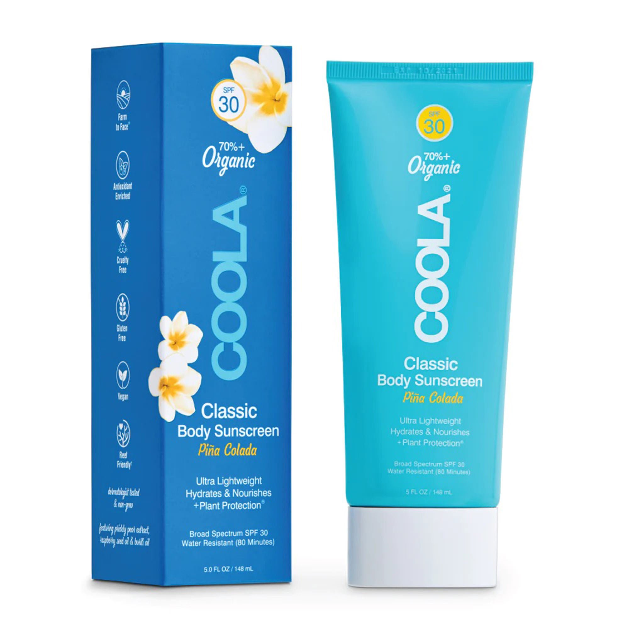 Coola® Classic Body Sunscreen Lotion SPF 30 Pina Colada Scent, 5-ounce Tube